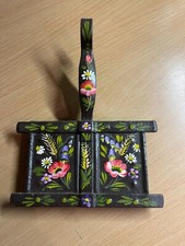 Ancienne brosse à cheval peinte