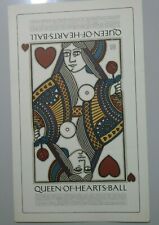 David Lance Goines: Queen of Hearts ball, 1977, Five colors Pop art graphic art