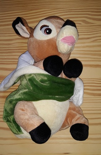 Peluche doudou bambi feuille - peluche,