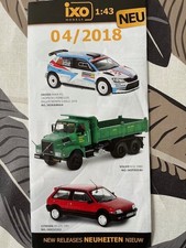 Catalogue / Brochure IXO MODELS NOUVEAUTES de 2018 -