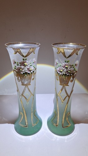 Paire vases anciens art - de,