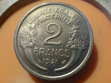 2 FRANCS - MORLON (Br/Alu) - 1941 - RARE QUALITE SUP+ à SPL !