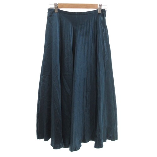 Jupe plissée satin bleu - jupe,