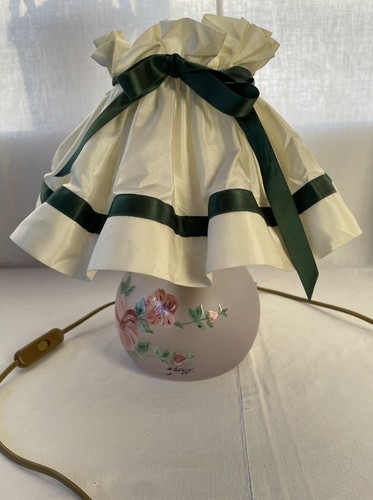 Lampe pâte verre rose - de,