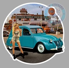 STICKER 2CV 2 CV CITROEN PINUP