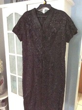 Robe Noire Brillante Soirée Fêtes Taille 3 42-44