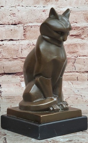 Sculpture chat bronze - en,