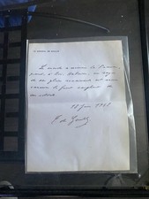Lettre Général De Gaulle