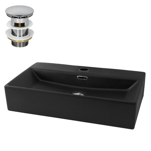 Lavabo céramique noir mat