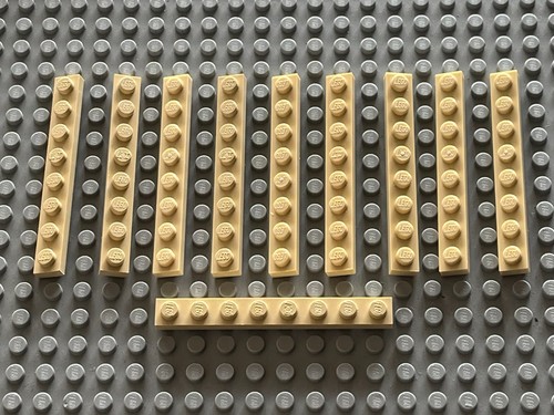 Lego tan plate x 8 - x,