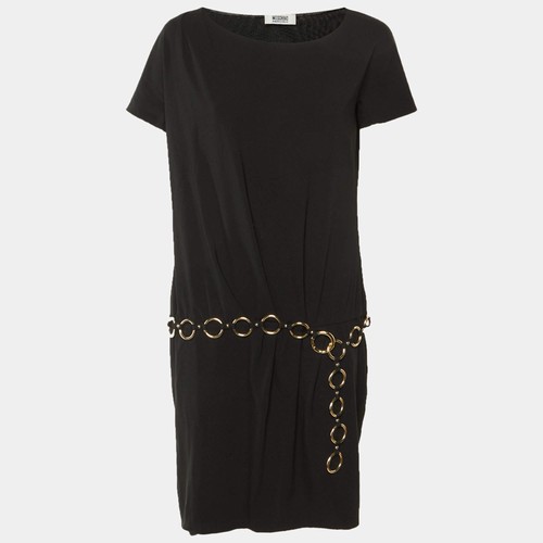 Robe ceinture chaîne crêpe