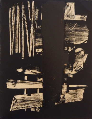 Pierre soulages lithographie - pierre,