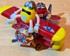 Ancien Avion aviateur  Distributeur M&M'S MM'S rouge Bonbon présentoir TBE