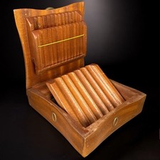 Cave à cigares en bois vintage Ermond ancien boîte à cigarettes collection