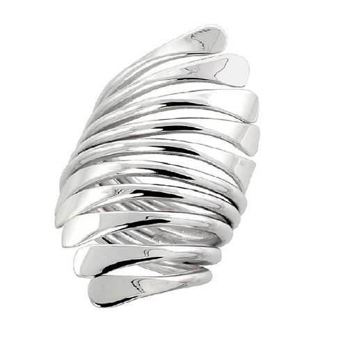 Bague bypass argent - bague, en