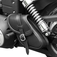 Sacoche de moto en cuir, sac de selle pour Harley Davidson Dyna, Made in italy