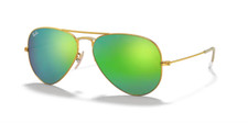 RAY BAN 3025 Aviateur - 112/19 - Lunettes De Soleil - Or Mat/Miroir Vert