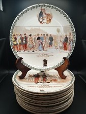 Sevice 12 Assiettes Choisy Le Roy Terre De Feu Parlante Militaire Humoristique 
