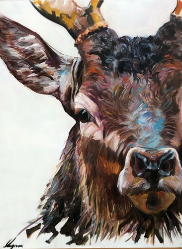 Tableau grand format - , huile