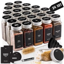 ® Pot a epices Verre avec Un Couvercle à vis - bocaux epices pots rangement L...