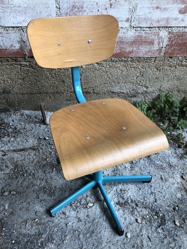Chaise atelier métal - métal, bleu