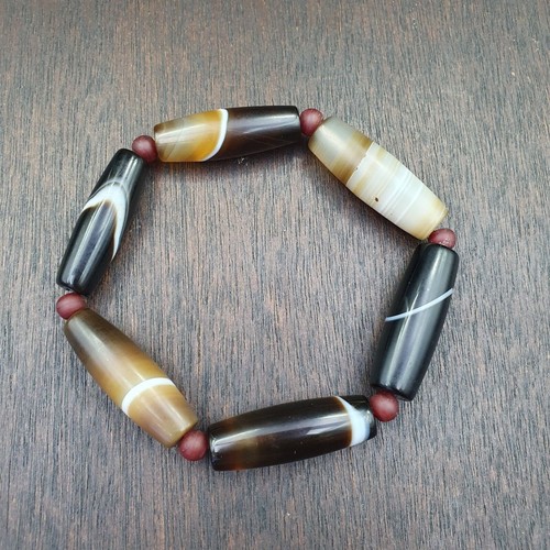 Lot anciennes perles agate - perles, d'agate