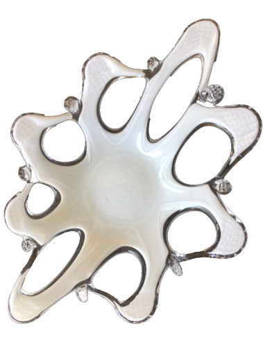 Panier bol verre opalin - panier,