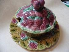 BEAU CONFITURIER EN FAIENCE DE