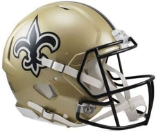NFL New Orleans Saints Football Authentique Taille Complète Casque De Football