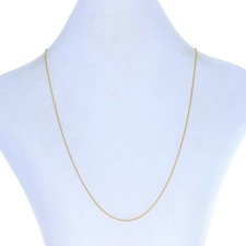 Nouveau Collier Chaîne En Câble 18 1/4" - 14k Or Jaune Fermoir À Homard