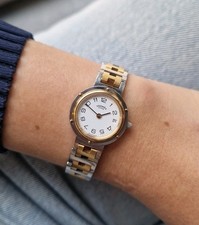 MONTRE HERMÈS Clipper en acier fonctionne / Hermès WOMAN  WATCH No Birkin