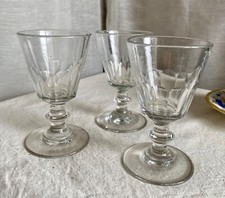 Lot de 3 VERRES Cristal XIXé Modèle CATON 11,5 cm BACCARAT Saint Louis