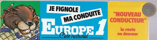 Autocollant radio europe 1 - radio.,