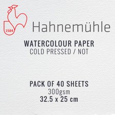 Hahnemuhle Aquarelle Peinture Papier Pack De 40 Pages - 25 x 32.5cm, 300gsm