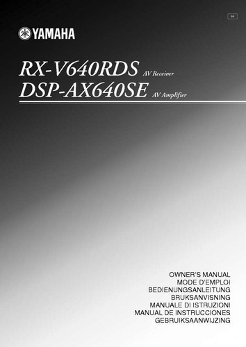 Yamaha v640rds dsp ax640se - yamaha, dsp-ax640se