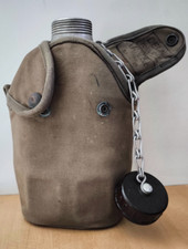 Gourde Militaire Armée Française  ❤️  avec housse Delnic / quart Brun St Etienne