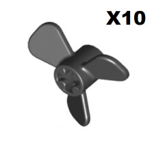 Lego ® Lot 10 Hélice Avion hélicoptère Pale Rotor Black Plane Propeller 6041