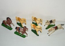 Lot 7 chevaux figurine indiens western far west STARLUX + divers vintage 50's 60