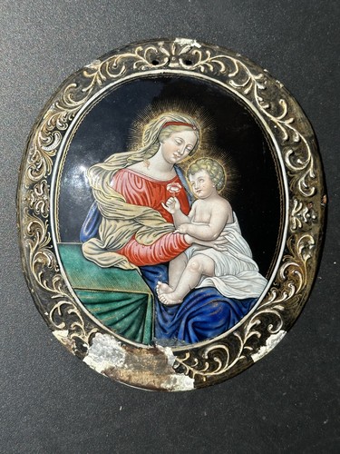 Plaque ovale vierge marie - ovale,