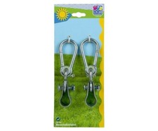 Crochet rond Ø 2.5cm  mousqueton pour balançoire fixation portique (73263)