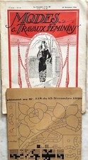 Modes et Travaux n° 118 du 15 Novembre 1924 ancienne revue + sa planche broderie