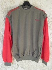 Sweat ADIDAS F.C.A TREFOIL vintage 80's kaki rouge shirt trikot Ventex 186 XL