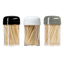 Lot de 3 Pots à Cure-Dents "Bambou" 8cm Multicolore