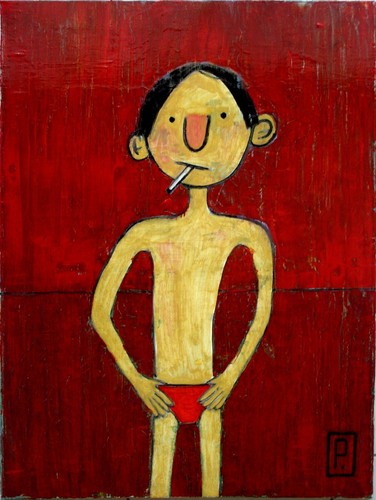 Art contemporain baigneur - art,