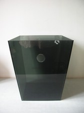 Corbeille à papier poubelle de bureau en plexiglas gris de 30,8 cm