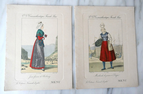 Menus paquebot normandie - 2,