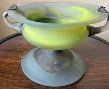 Coupe Pâte de verre - Verrerie d’art signée F. Silviy à Murano - Hauteur 10,5 cm