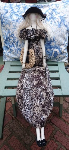 Poupée tissu jours été - poupée,