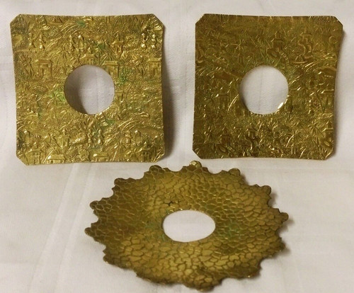 Lot bobèches en - 3, bronze