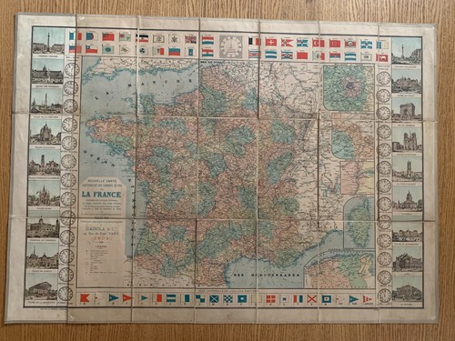 Rare carte routiere - routiere, des